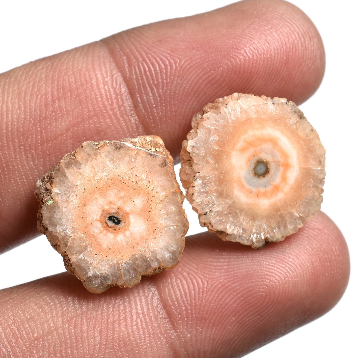 DIY Solar Quartz Pairs - Pink, Yellow, Brown Stalactite Slices for Earring Pair