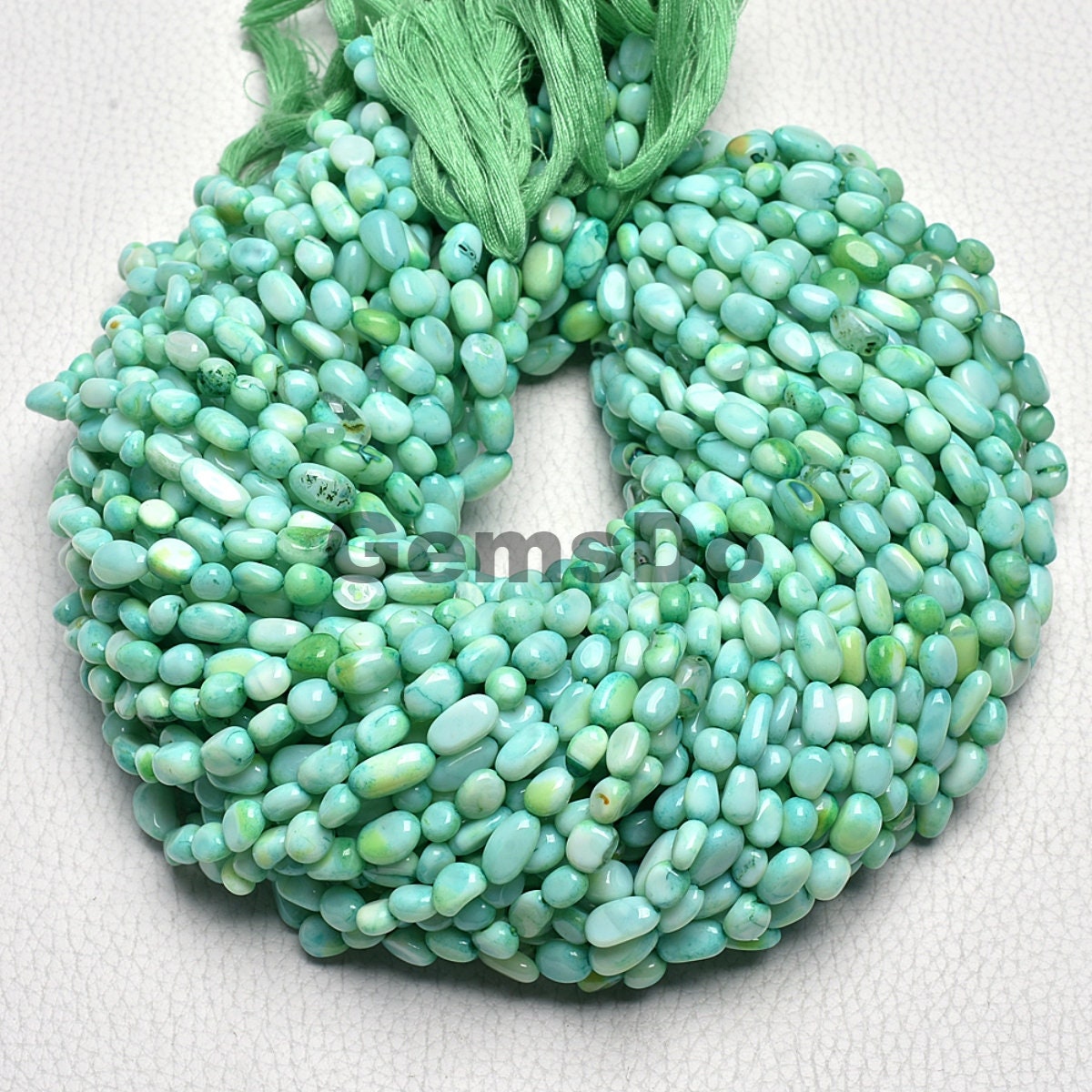 Beautiful Green Opal Nugget Beads, Wholesale Loose Tumble Gemstone Beads