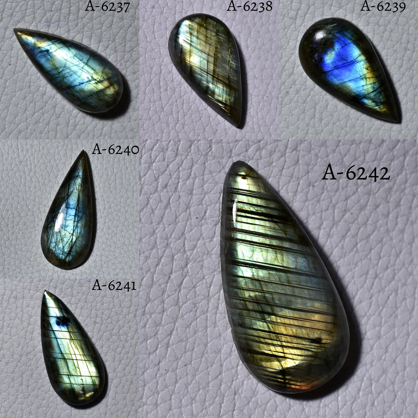 Blue Labradorite Flashy Cabochon - Pear Shape Gemstone for Jewelry Making