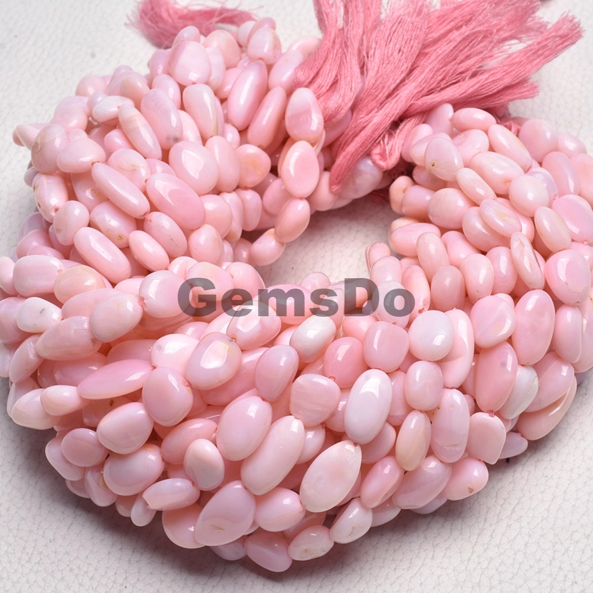 Wholesale Pink Opal Tumble Beads, Nugget Gemstone 12 Inch Strand 8x12.5x13mm
