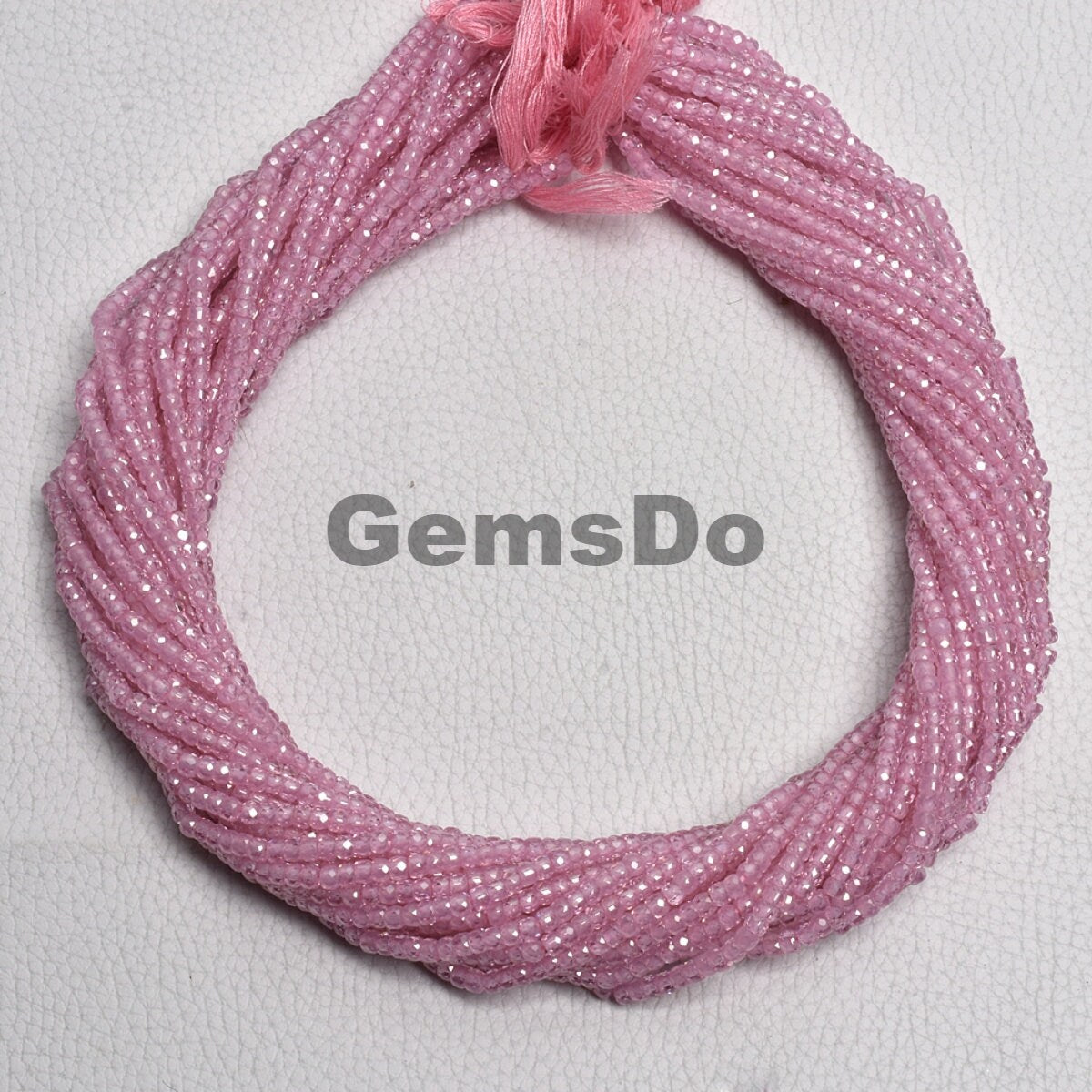 Sparkling Pink Cubic Zirconia Beads | 3mm Faceted Rondelle Strand | Wholesale Jewelry Supplies