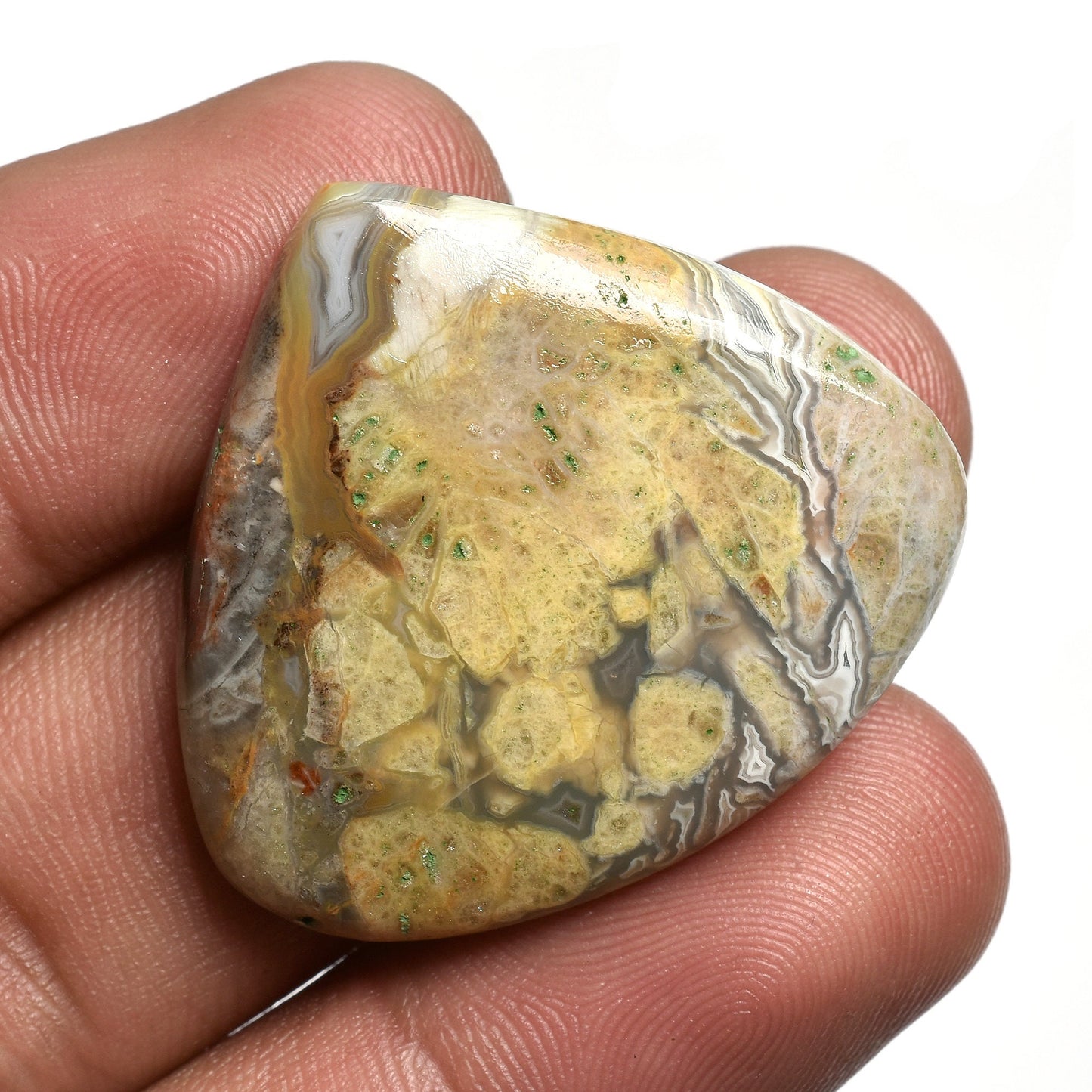 Natural Mexican Crazy Lace Agate Cabochon - Mixed Shape Designer Gemstone