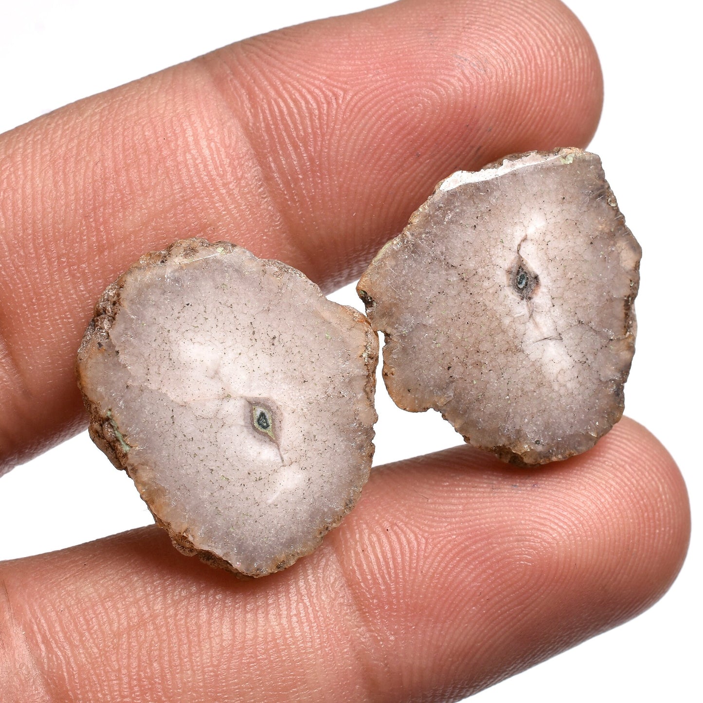 Solar Quartz Gemstone Pair for Earrings - Wholesale Matched Solar Slice Pairs