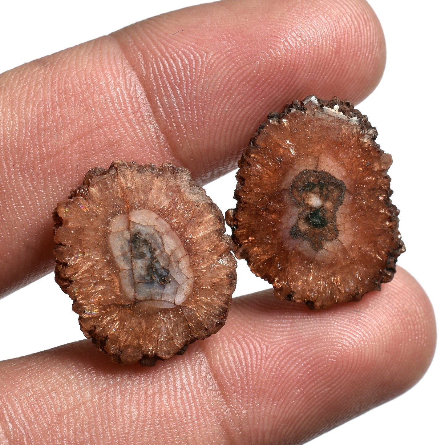 DIY Solar Quartz Pairs - Pink, Yellow, Brown Stalactite Slices for Earring Pair