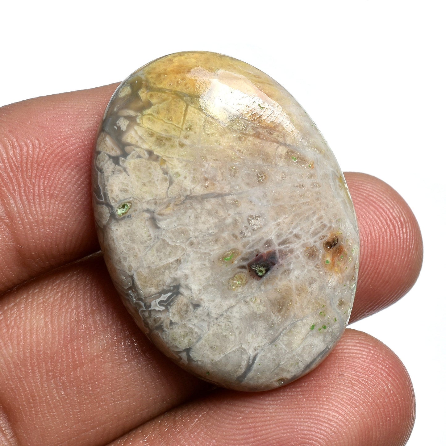 Grey Crazy Lace Agate Cabochon – Mixed Shape Designer Gemstone