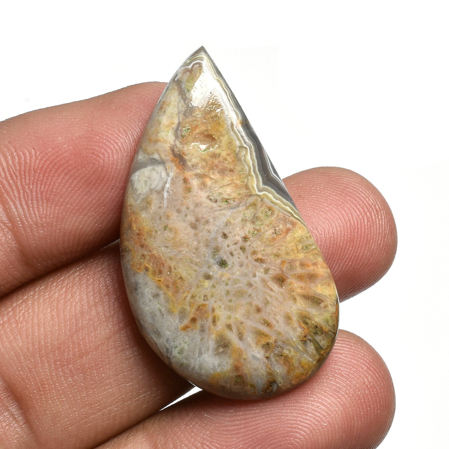 Grey Crazy Lace Agate Cabochon – Mixed Shape Designer Gemstone
