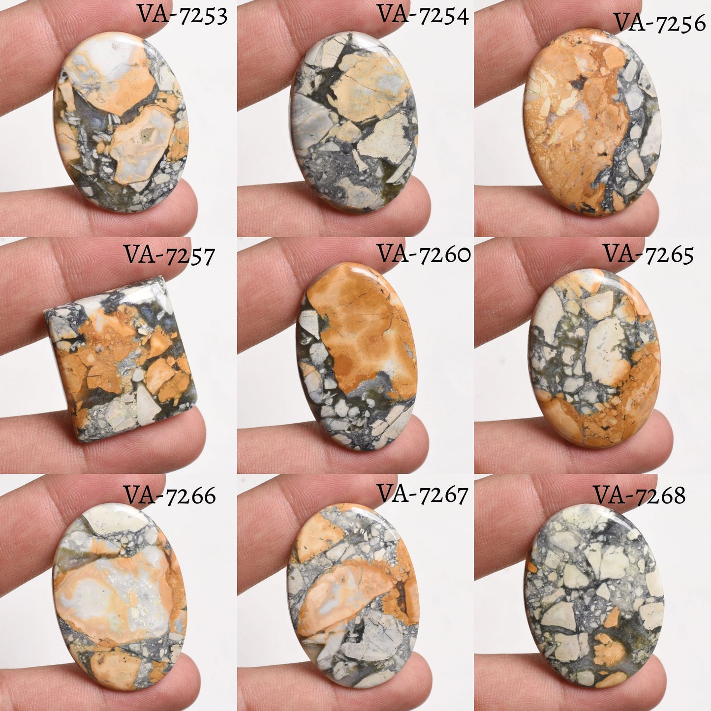 Natural Maligano Jasper Oval Cabochon, Wholesale Loose Gemstones