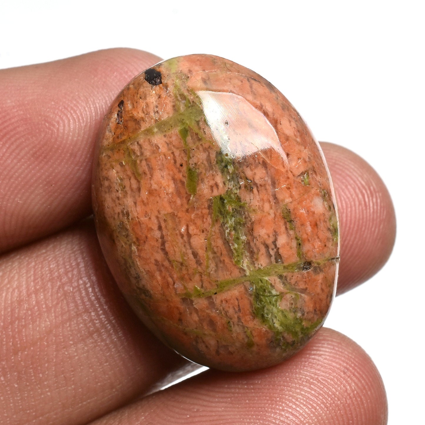 Natural Unakite Gemstone Cabochons - Mixed Shape Designer Stones for Jewelry