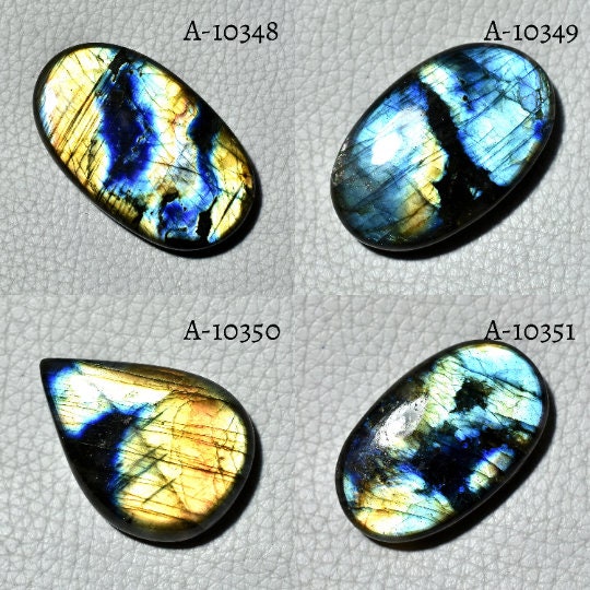 Divine Blue Fire Labradorite - Pear & Oval Cabochon