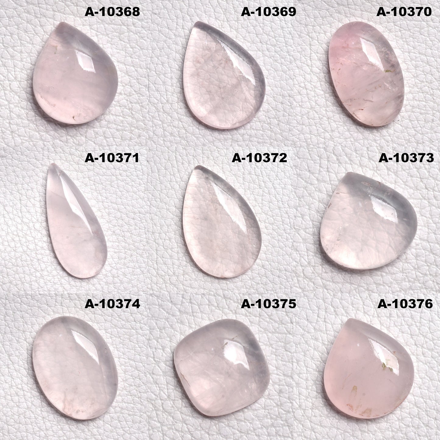 Natural Rose Quartz Cabochon - Pear Shape Loose Stone for Jewelry