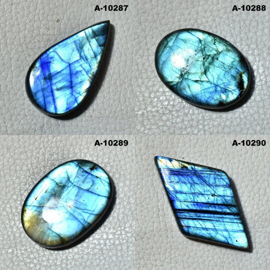 Amazing Blue Fire Labradorite Cabochon - Mixed Shape Healing Crystal Wholesale Gemstone