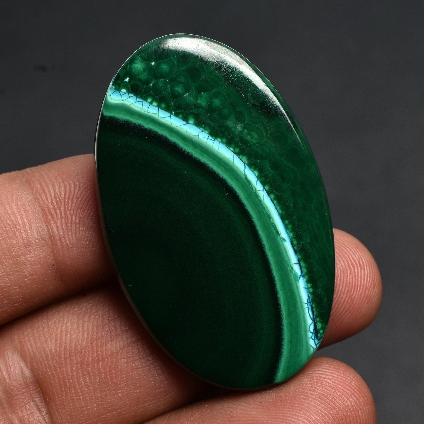 Natural Green Malachite Slice Loose Stone - Mix Shape Smmoth Cabs Healing Crsytal