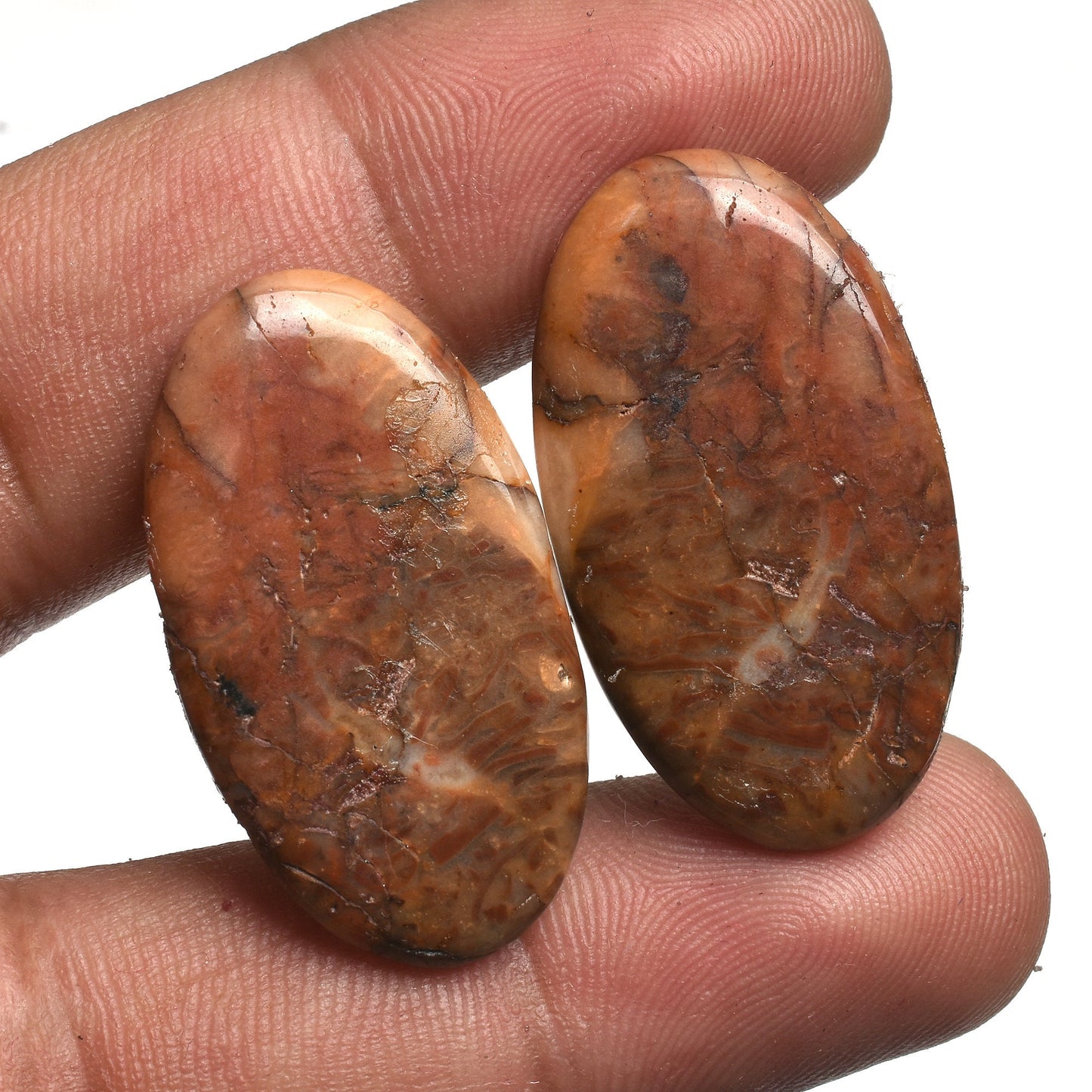 Natural Mix Gemstone Pairs - Smooth Jasper Healing Crystal for Earrings