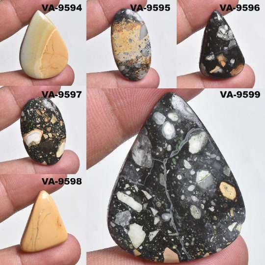 Amazing Maligano Jasper Cushion Cabochon – Hand-Polished Gemstone