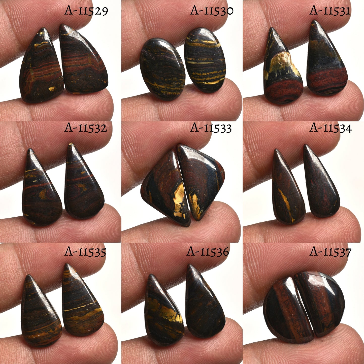 High-Quality Iron Tiger Crystal Pair – Stunning Natural Gemstones for Collectors