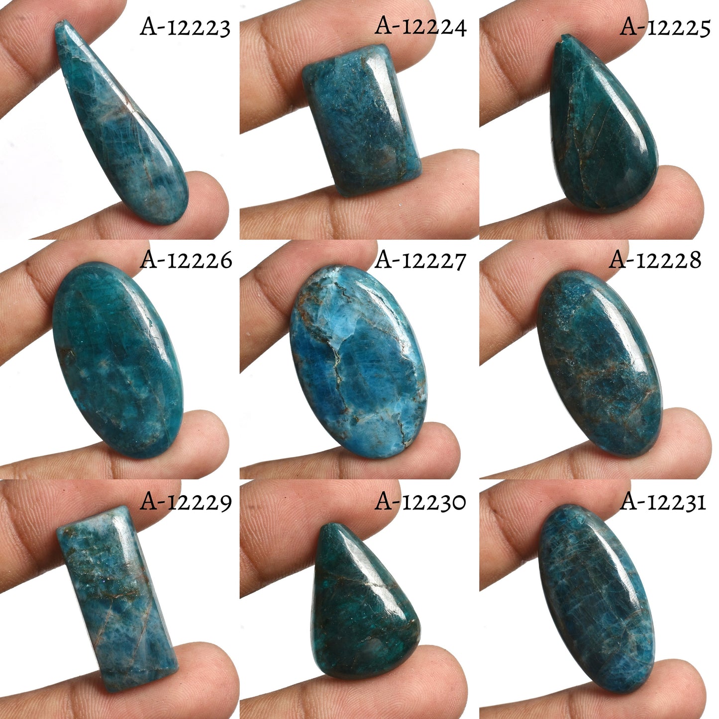 Healing Blue Apatite Crystal – Natural Apatite Cabochon,Loose Gemstones