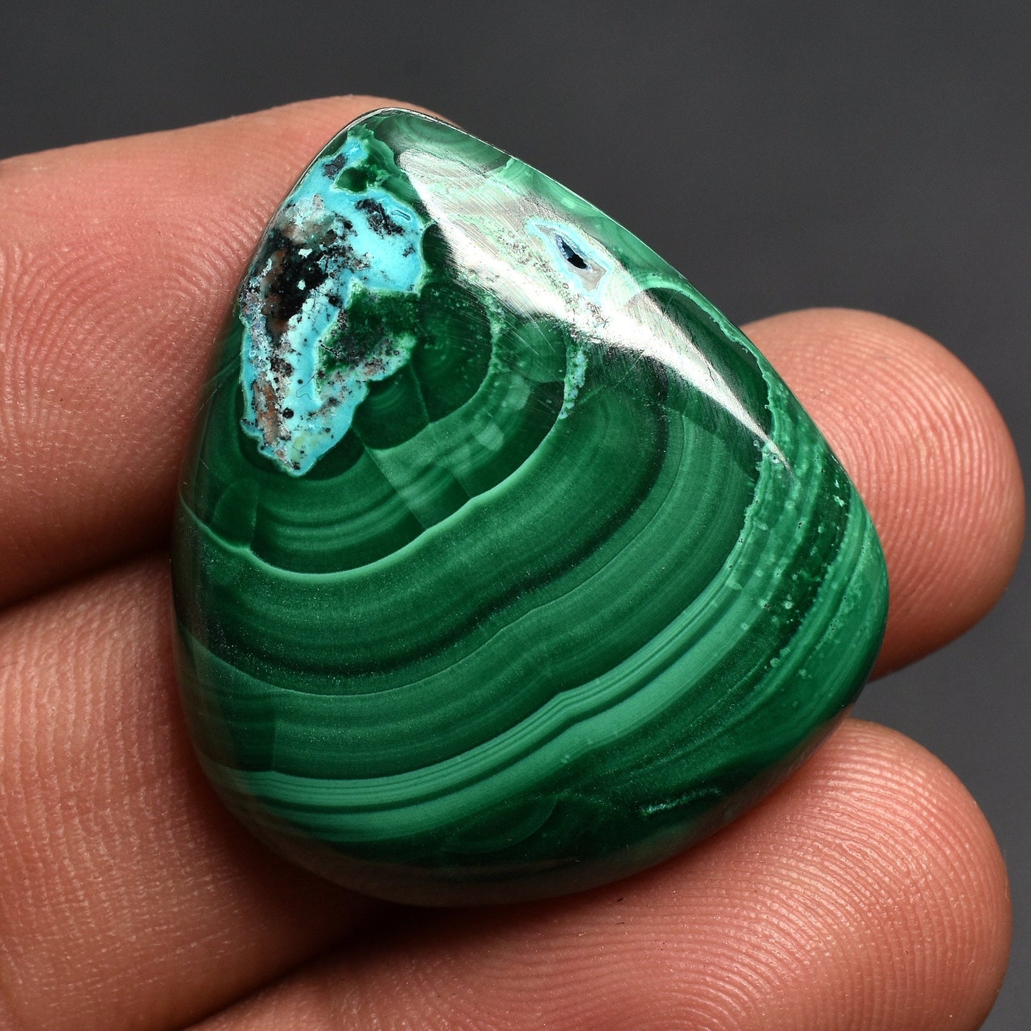 Natural Green Malachite Slice Loose Stone - Mix Shape Smmoth Cabs Healing Crsytal