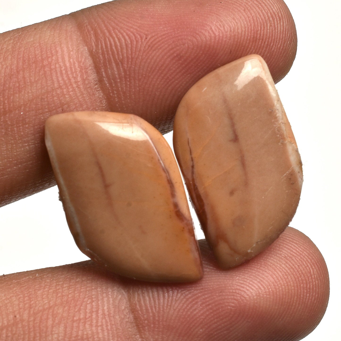 Natural Multi Jasper Gemstone Pairs - Fancy Matched Cabochons for Earrings