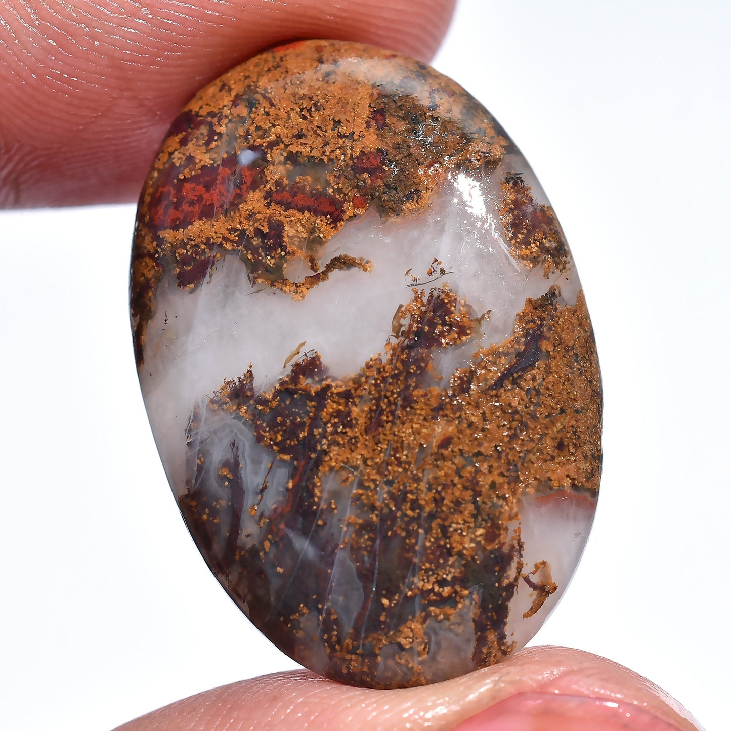 Natural Bloodstone Cabochon – Hand Polished Oval Shapes, Unique Yellow & Red Gemstone for DIY Jewelry