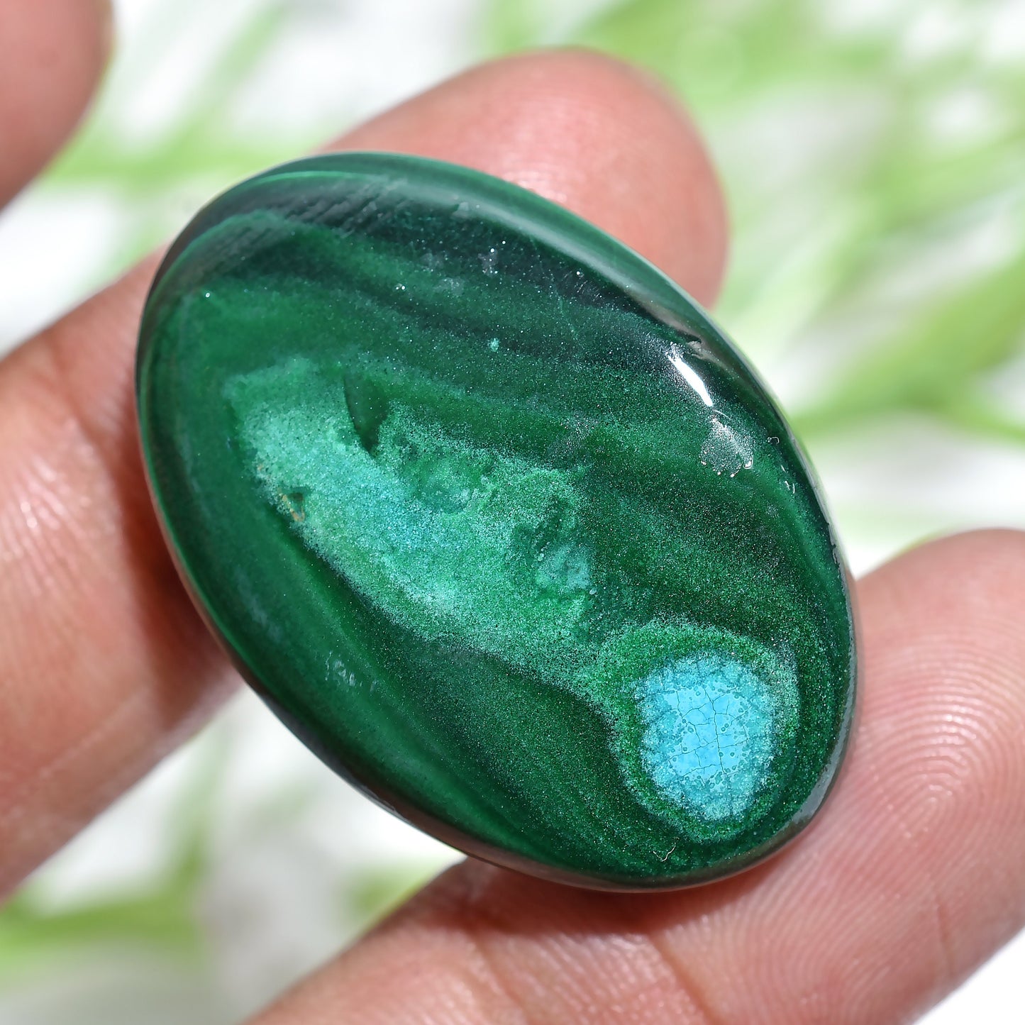 Natural Malachite Oval Cabochon - Best Quality, Smooth Oval Malachite Gemstone, Malachite Loose Cabochon, Green Malachite Stone, Green Stone