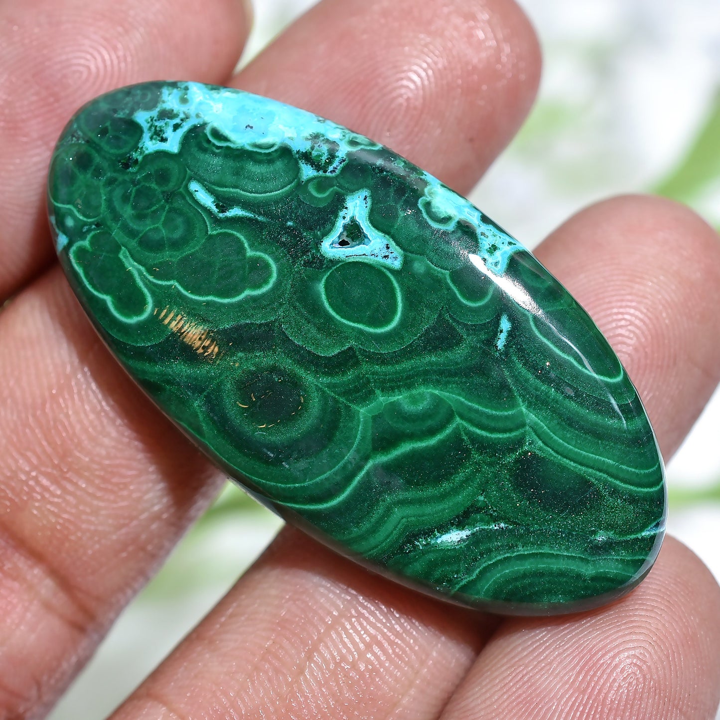 Desginer Malachite Oval Cabochon - Top Quality Smooth Green Gemstone
