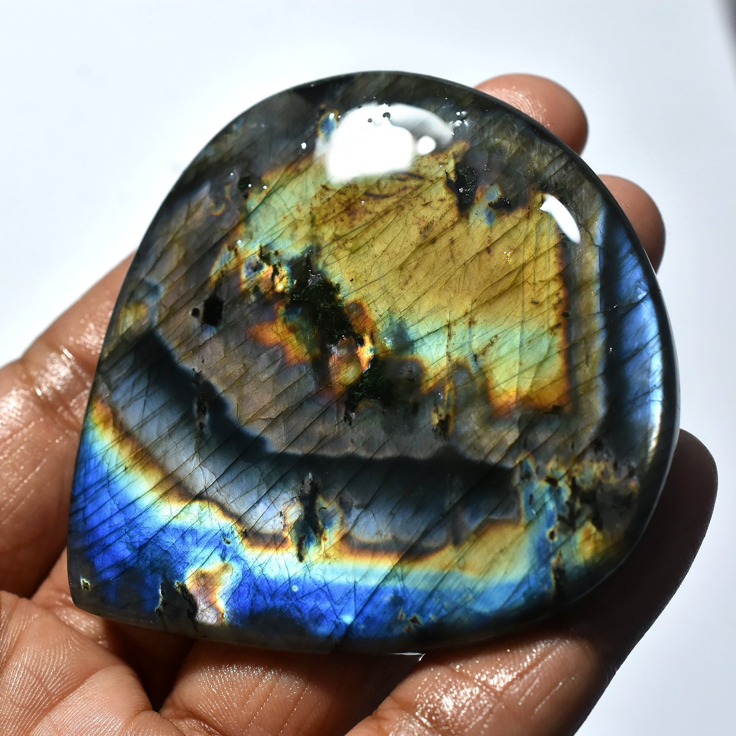 Multi Fire Labradorite Cabochon – Mixed Shape Healing Crystal Gemstone