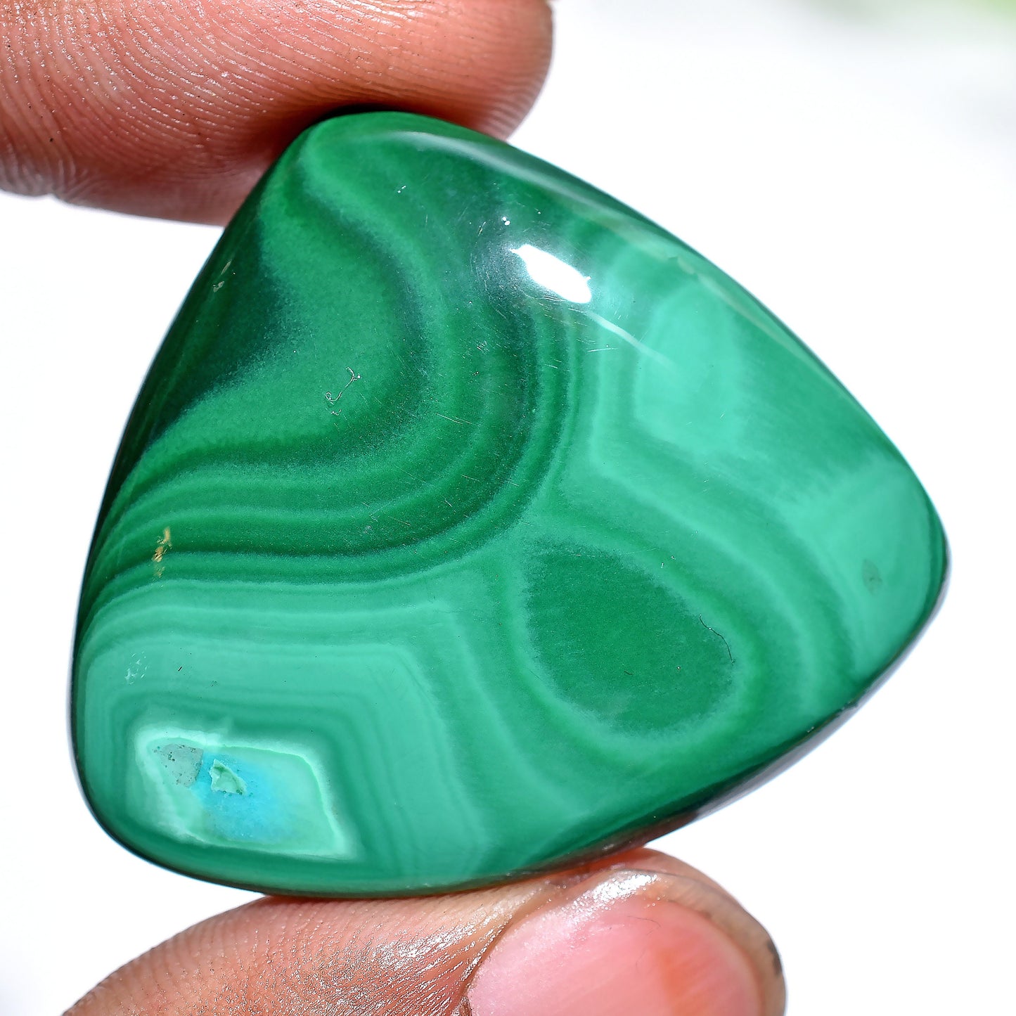 Beautiful Heart Shape Malachite Gemstone - Green Malachite Cabochon Loose Stones