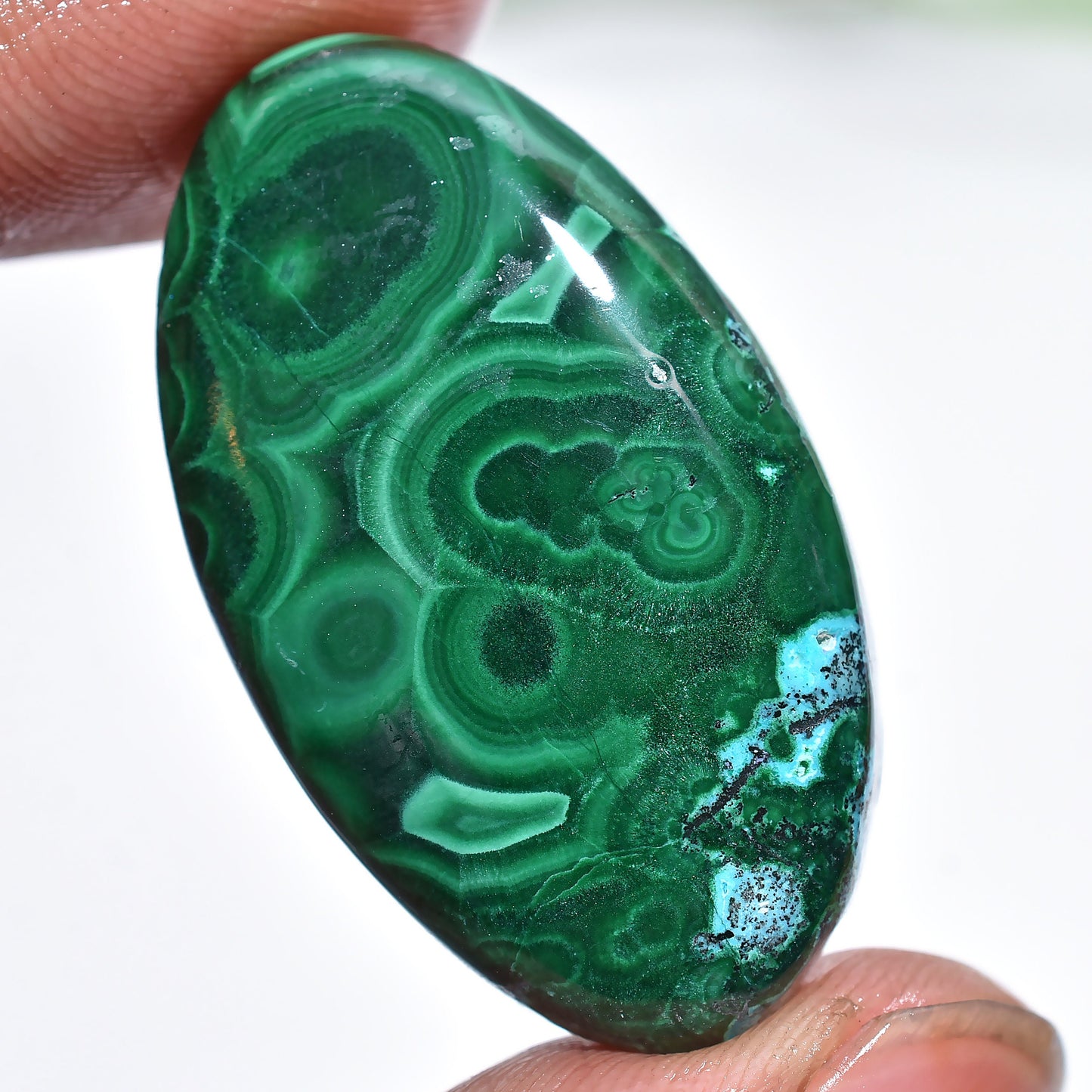 Oval Malachite Cabochon - 100% Natural Deep Green Loose Gemstone for Jewelry | Wholesale Malachite for Pendants"