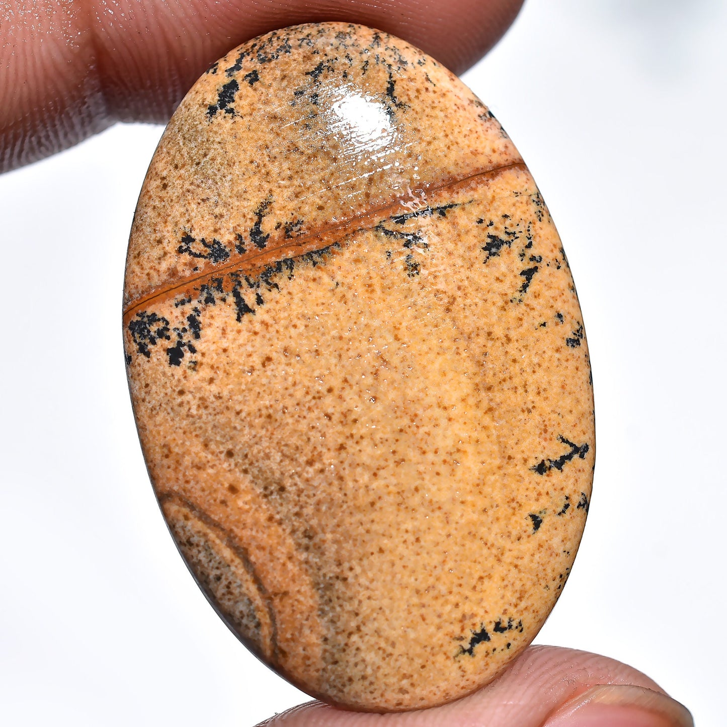 Natural Picture Jasper Gemstone - AAA Smooth Oval Cabochon26x40x3mm