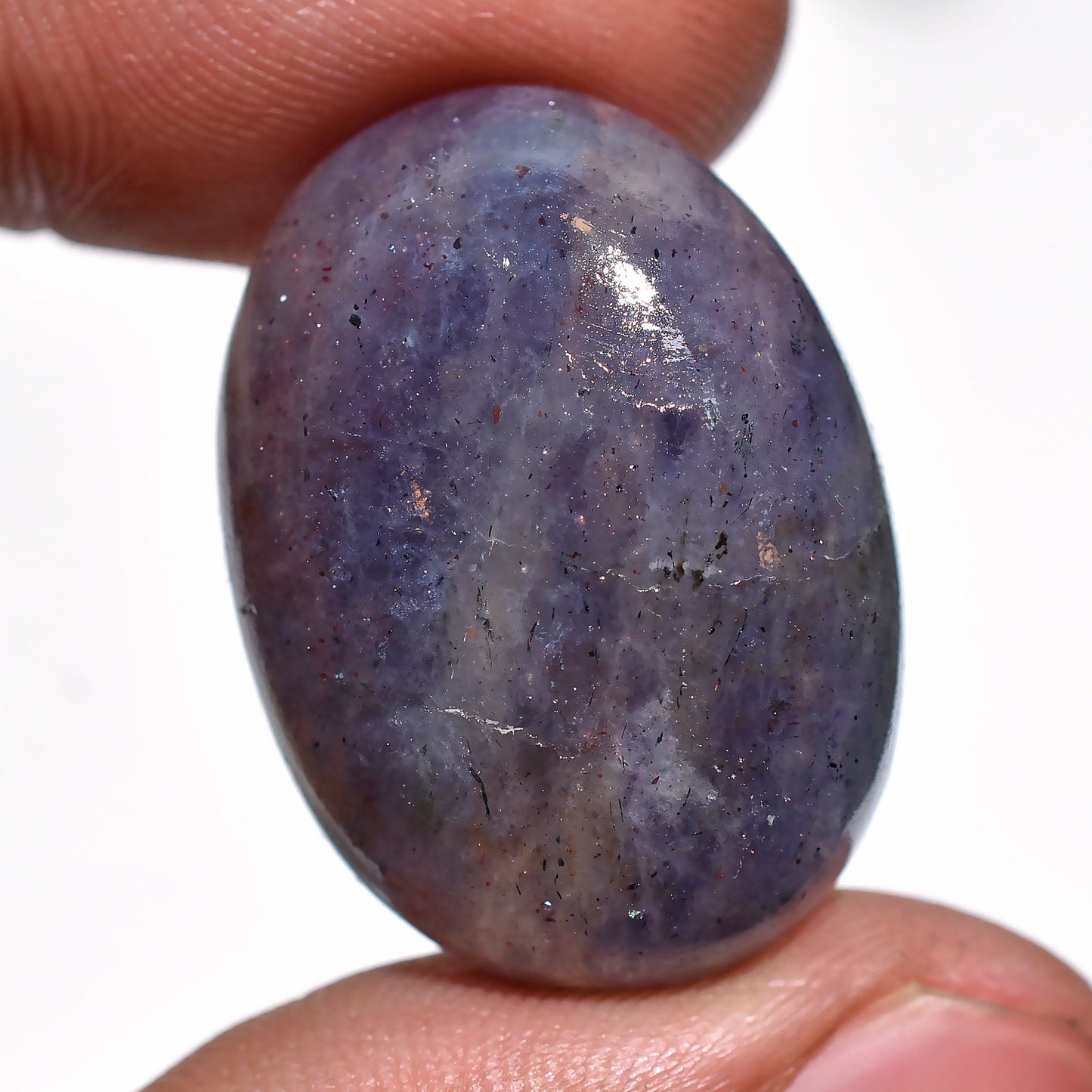 Blue Iolite Cabochon - Mixed Shape Pendant Gemstone for Jewelry Making Gift for Her