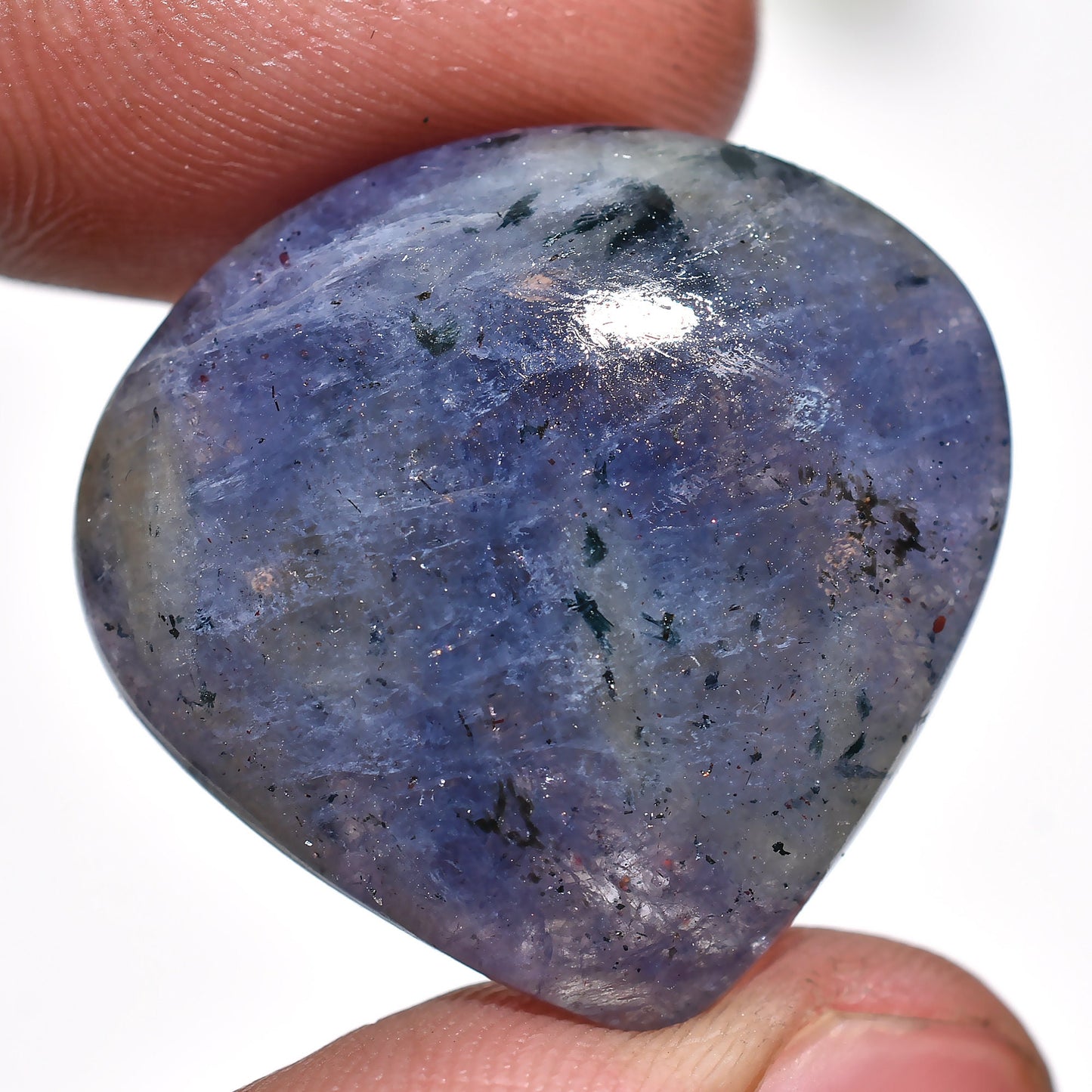Blue Iolite Cabochon - Mixed Shape Pendant Gemstone for Jewelry Making Gift for Her