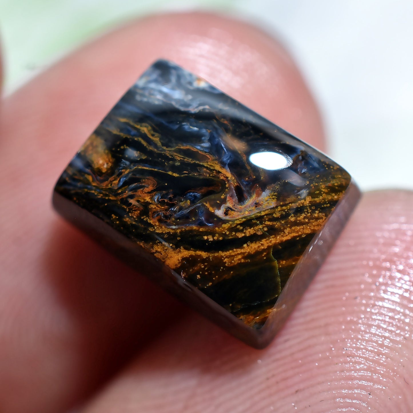 Rare Pietersite Loose Cabochon - Small Designer Gemstone for Ring Making