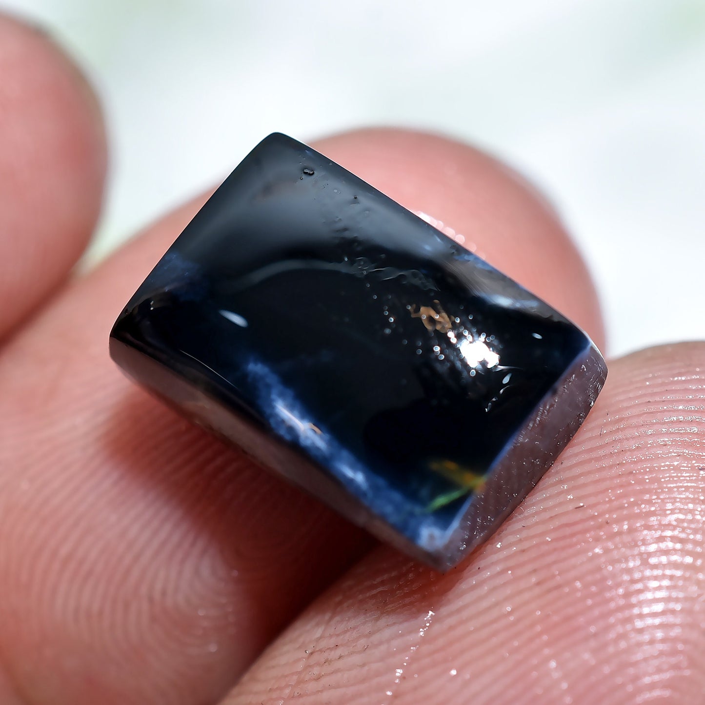 Blue Pietersite Gemstone Cabochon - Loose Small Pietersite for Custom Rings