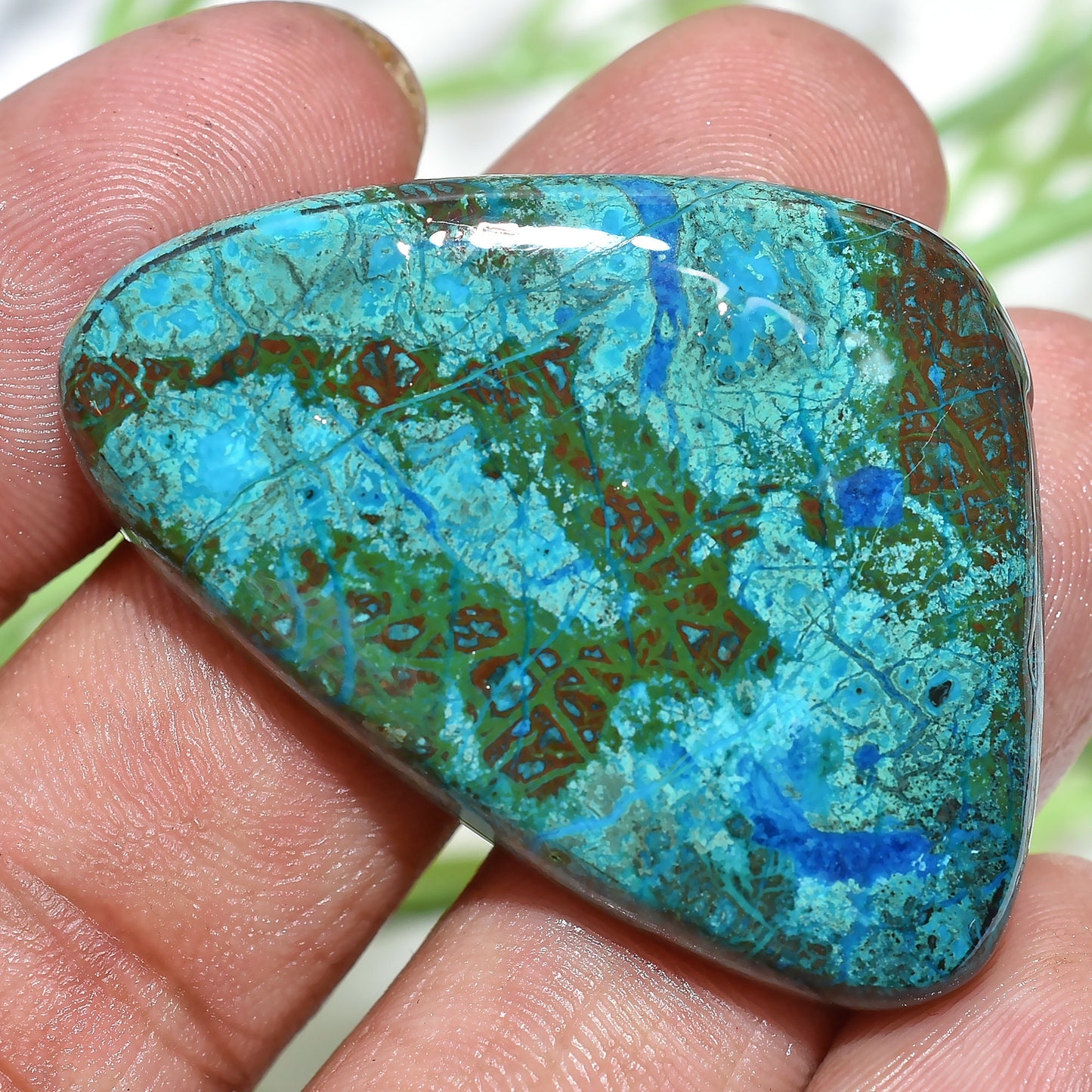 Natural Shattuckite Cabochon – Unique Gemstone for Jewelry Making