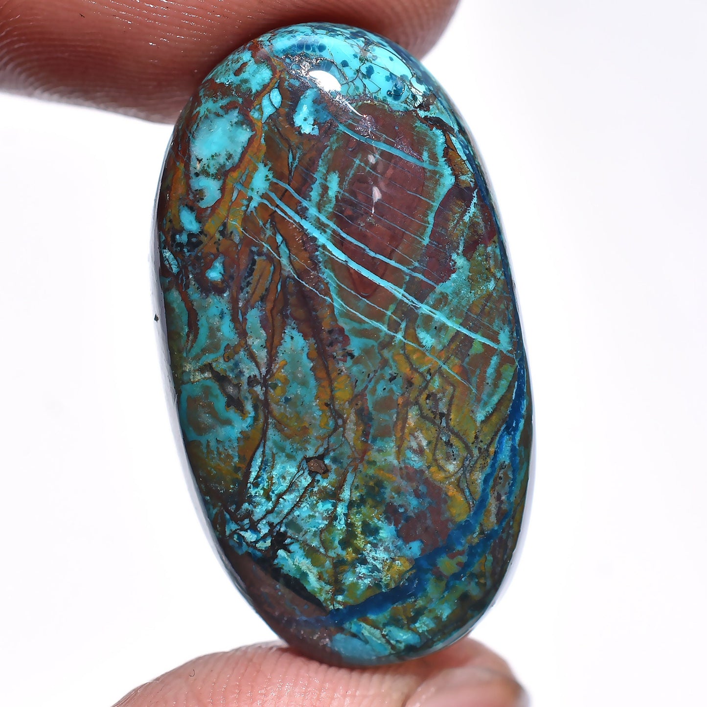 Wholesale Shattuckite Azurite Cabochon - Smooth Pear & Oval Cabochon Stone