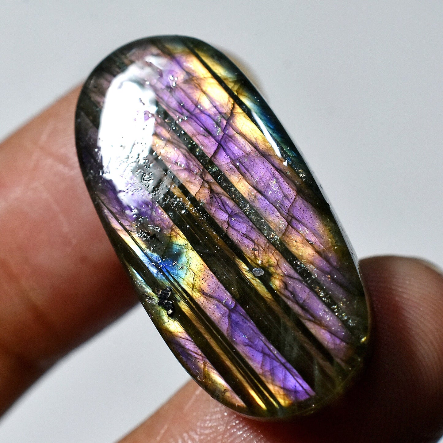Classic Purple Fire Labradorite Cabochon – Mixed Shapes for Pendant & Jewelry Making