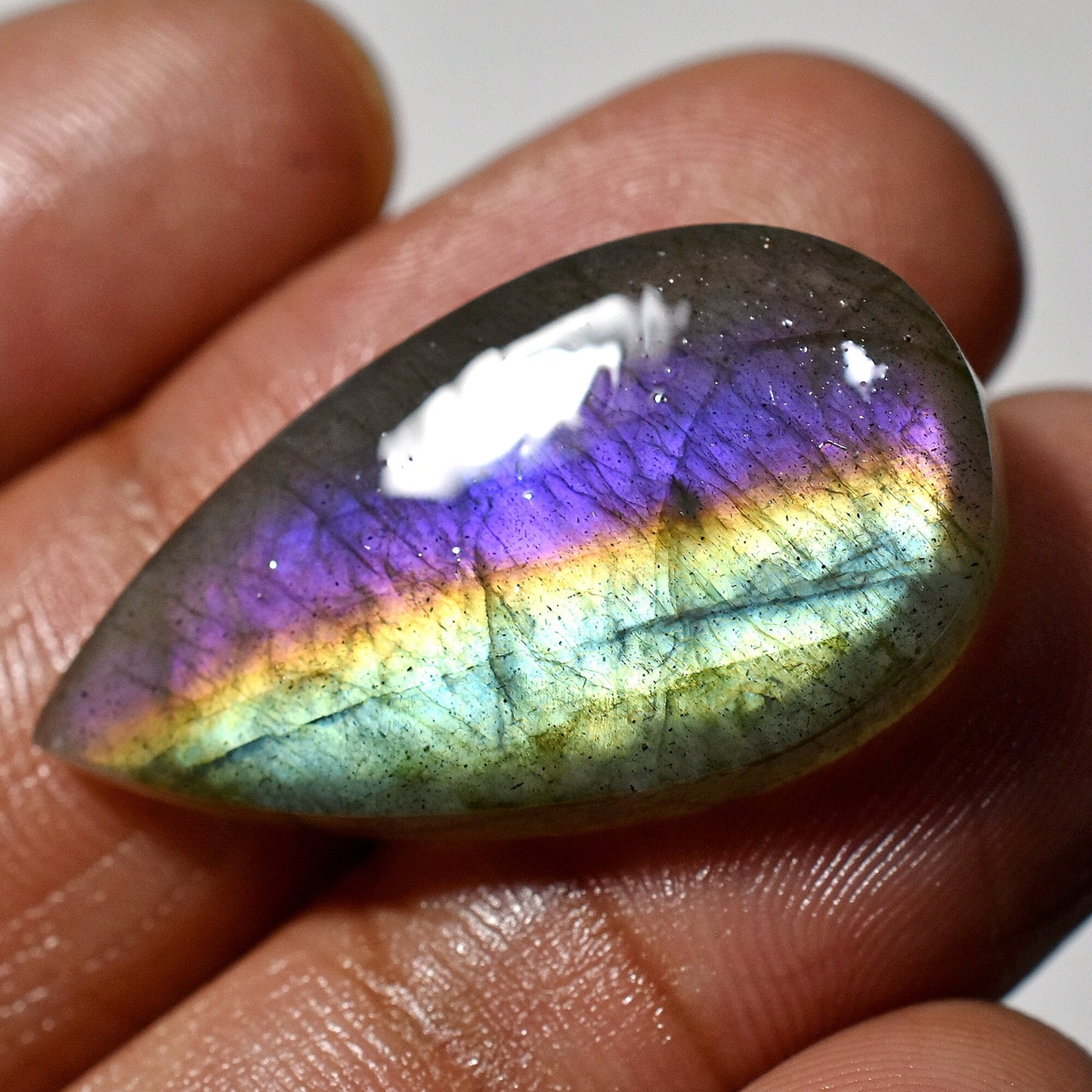 Rare Purple Fire Labradorite Cabochon – Mixed Shape Labradorite Gemstone for Pendant Making