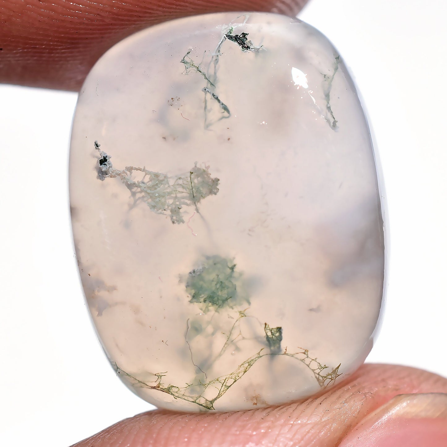 Natural Moss Agate Cabochon - Wholesale Oval & Pear Shaped Gemstones