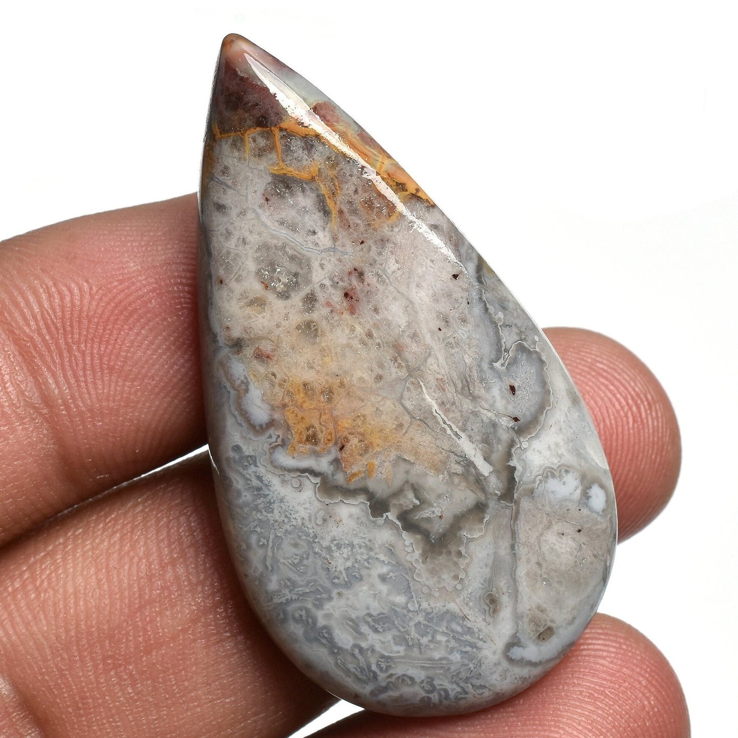 Mexican Natural Crazy Lace Agate Cabochons - Hand-Polished Wholesale Smooth Gemstone