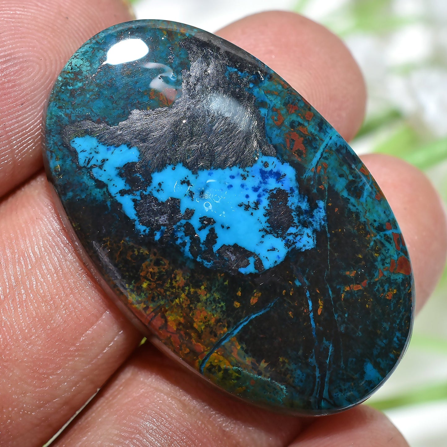 Natural Shattuckite Cabochon – Unique Gemstone for Jewelry Making