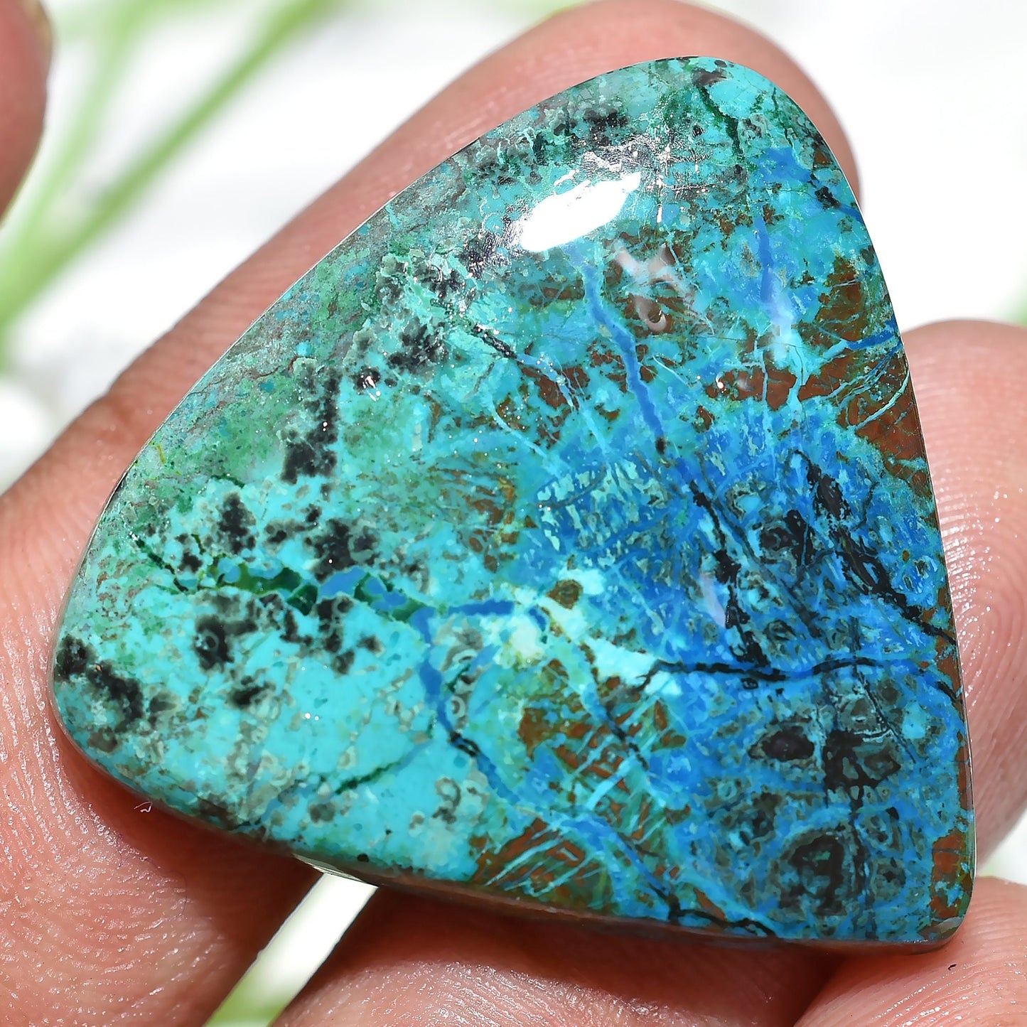 Natural Shattuckite Cabochon – Unique Gemstone for Jewelry Making