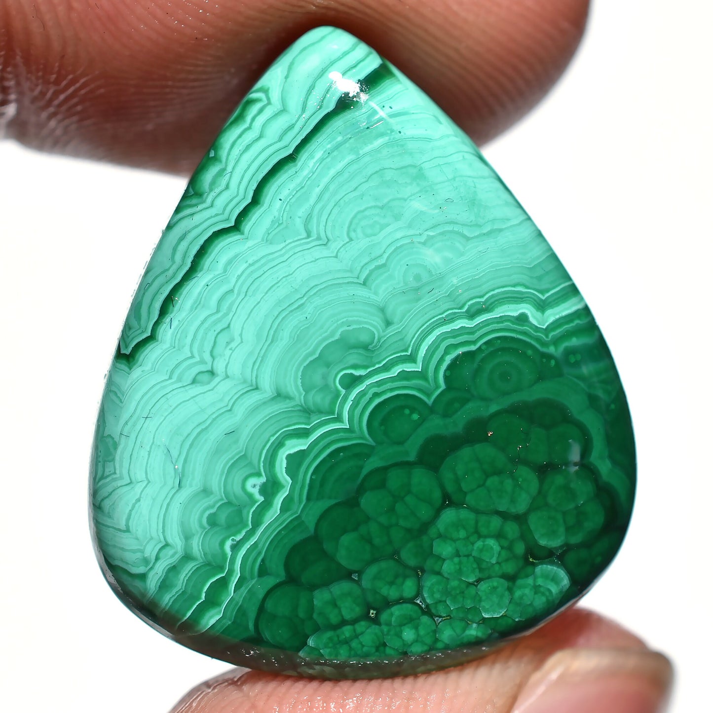 Natural Malachite Gemstone – Flat Back Malachite Cabochon Loose Stone