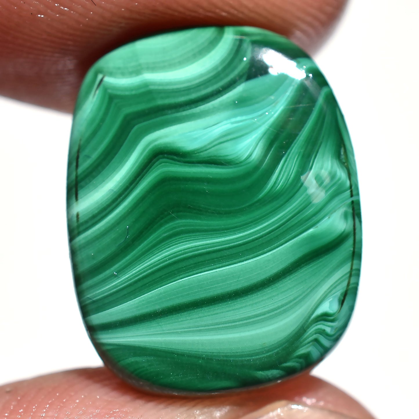 Natural Malachite Gemstone – Flat Back Malachite Cabochon Loose Stone