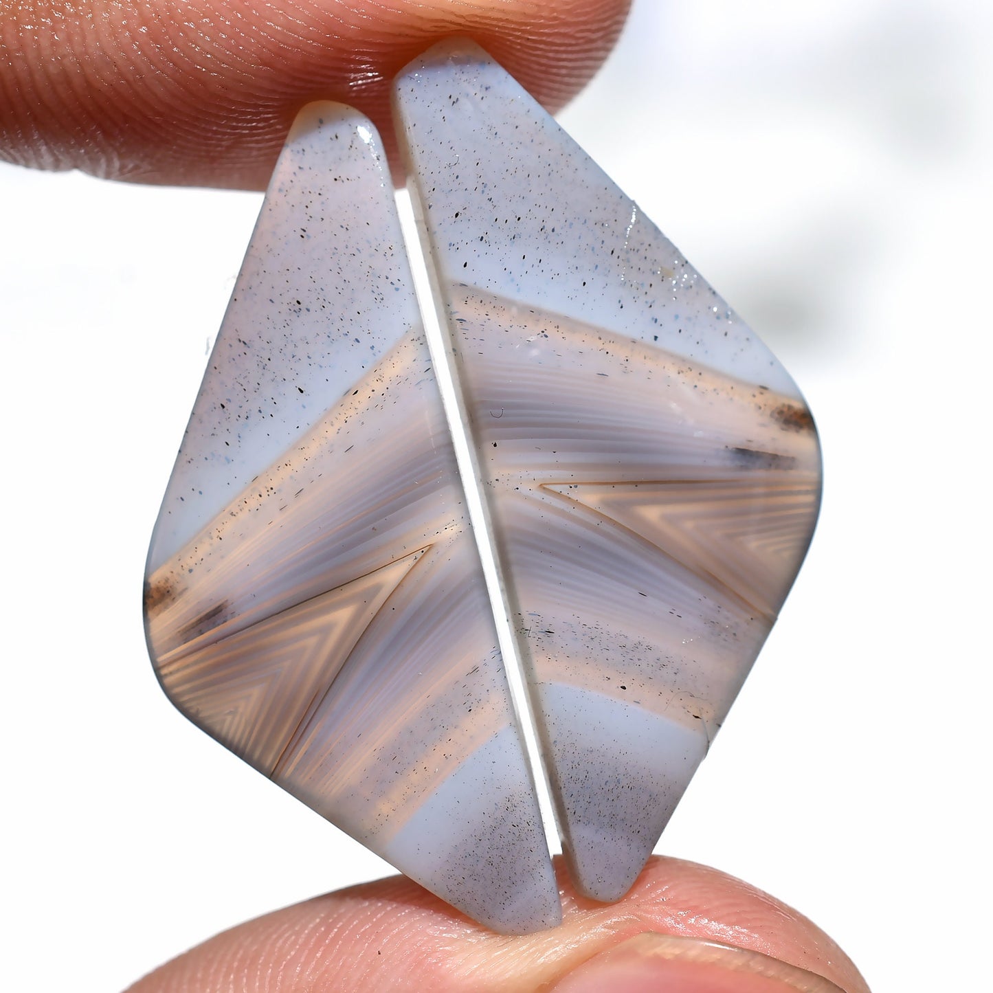 Natural Montana Agate Earrings Pair - Amazing Crystal Agate Matching Pair Gemstone