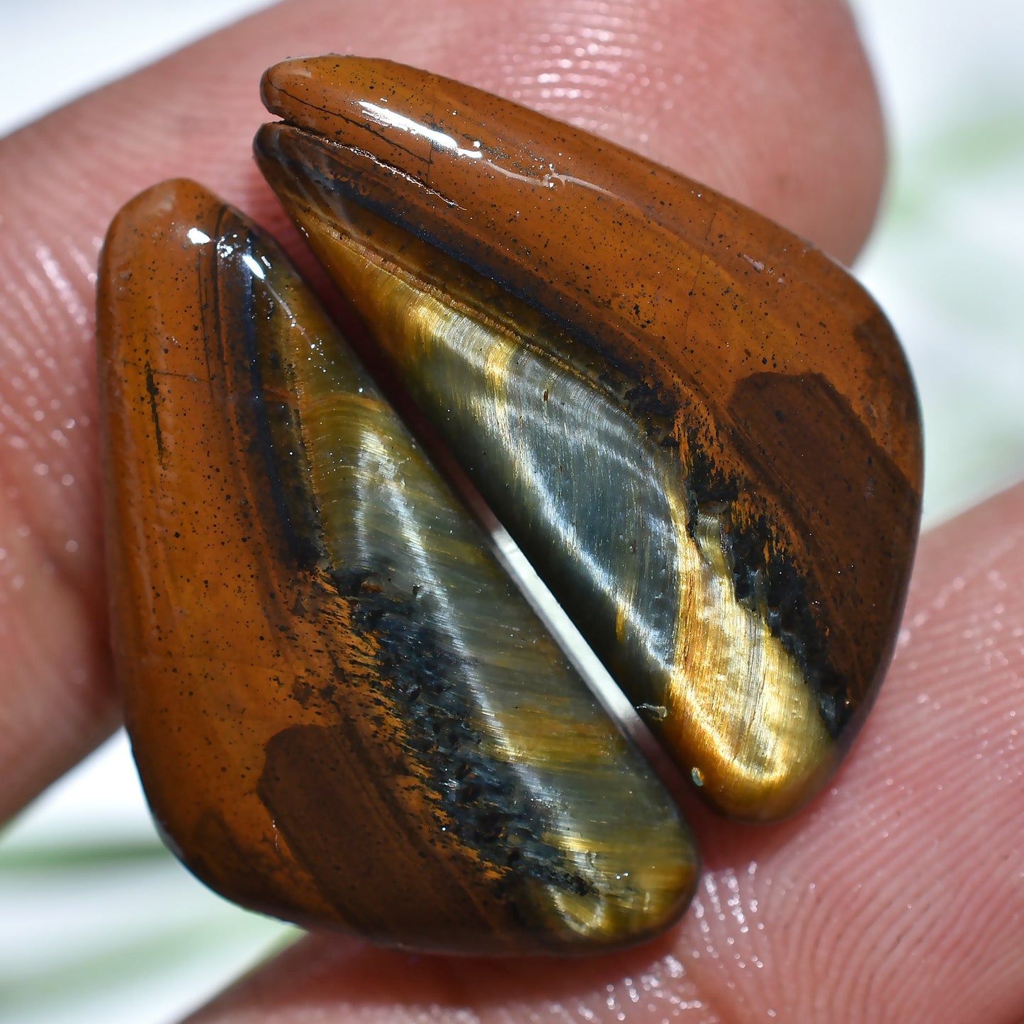 High-Quality Tiger's Eye Pair Cabochon - Wholesale Loose Gems for Earrings