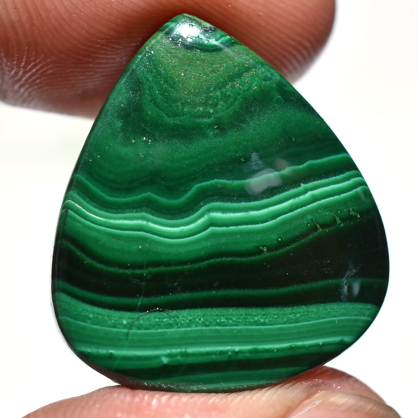 Attractive Malachite Slice Cabochon – Smooth Green Gemstone for Pendants & Designer Gifts