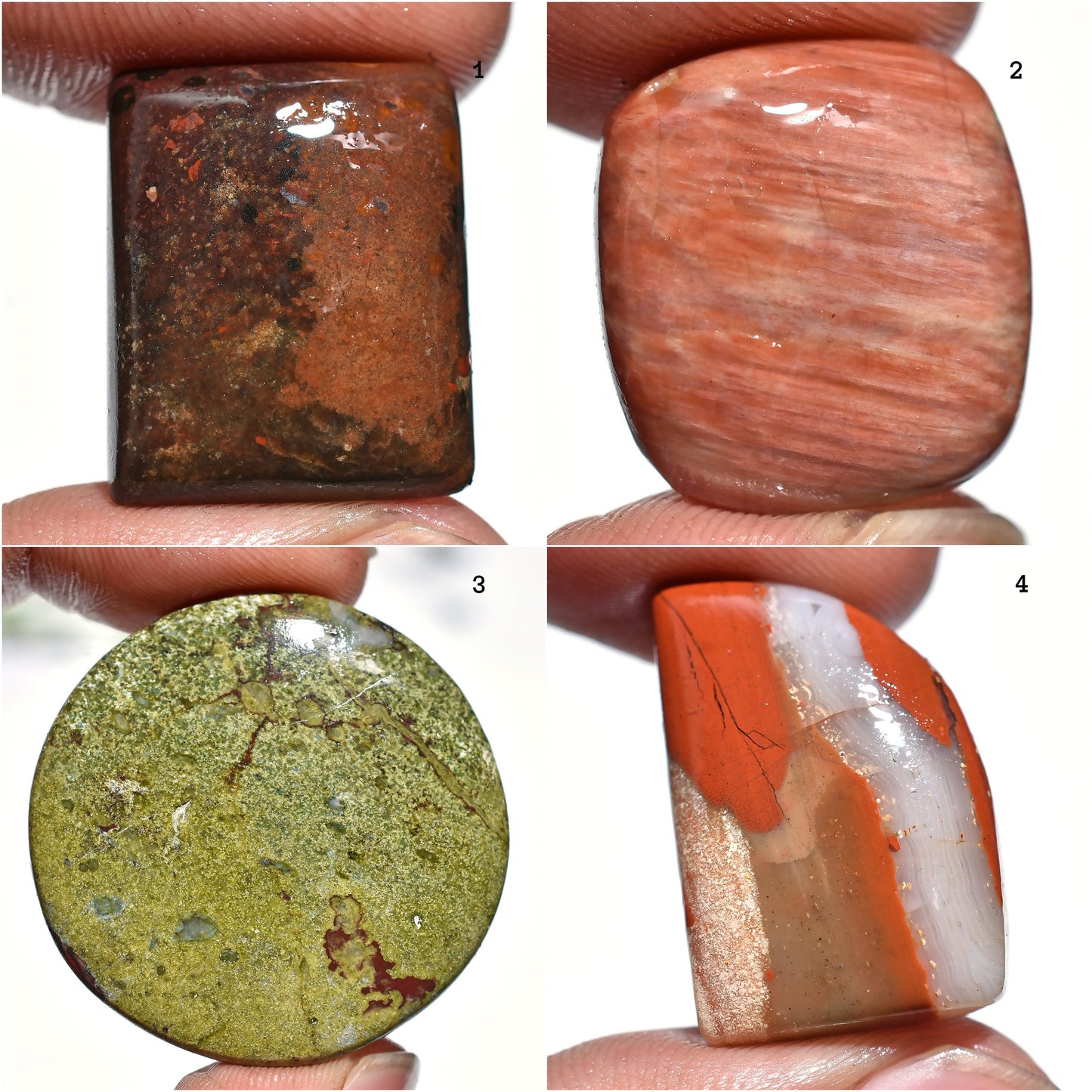 Natural Jasper Mix Shaped Cabs- Healing Loose Gemstone for Handmade Pendants