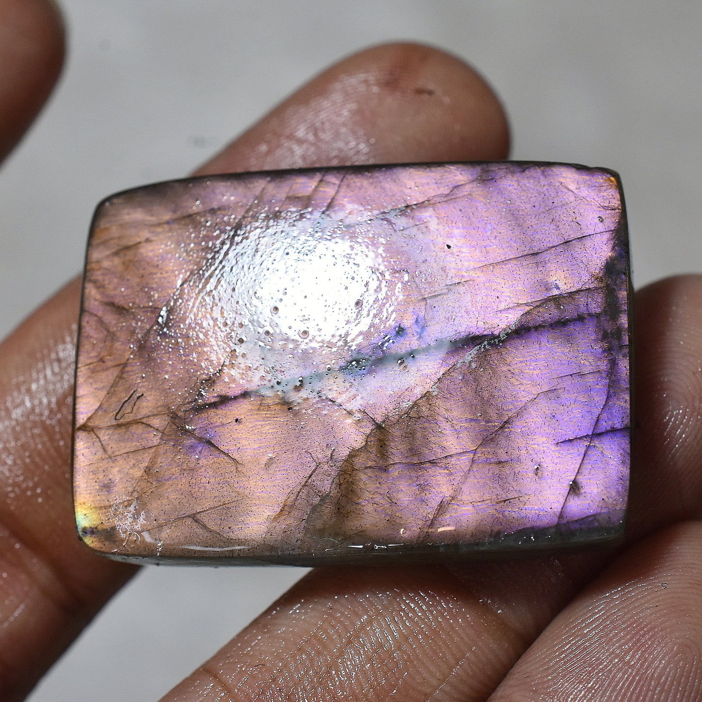 AAA Quality Purple Labradorite Gemstone – Natural Wholesale Cabochons, Hand-Polished for Jewelry Making