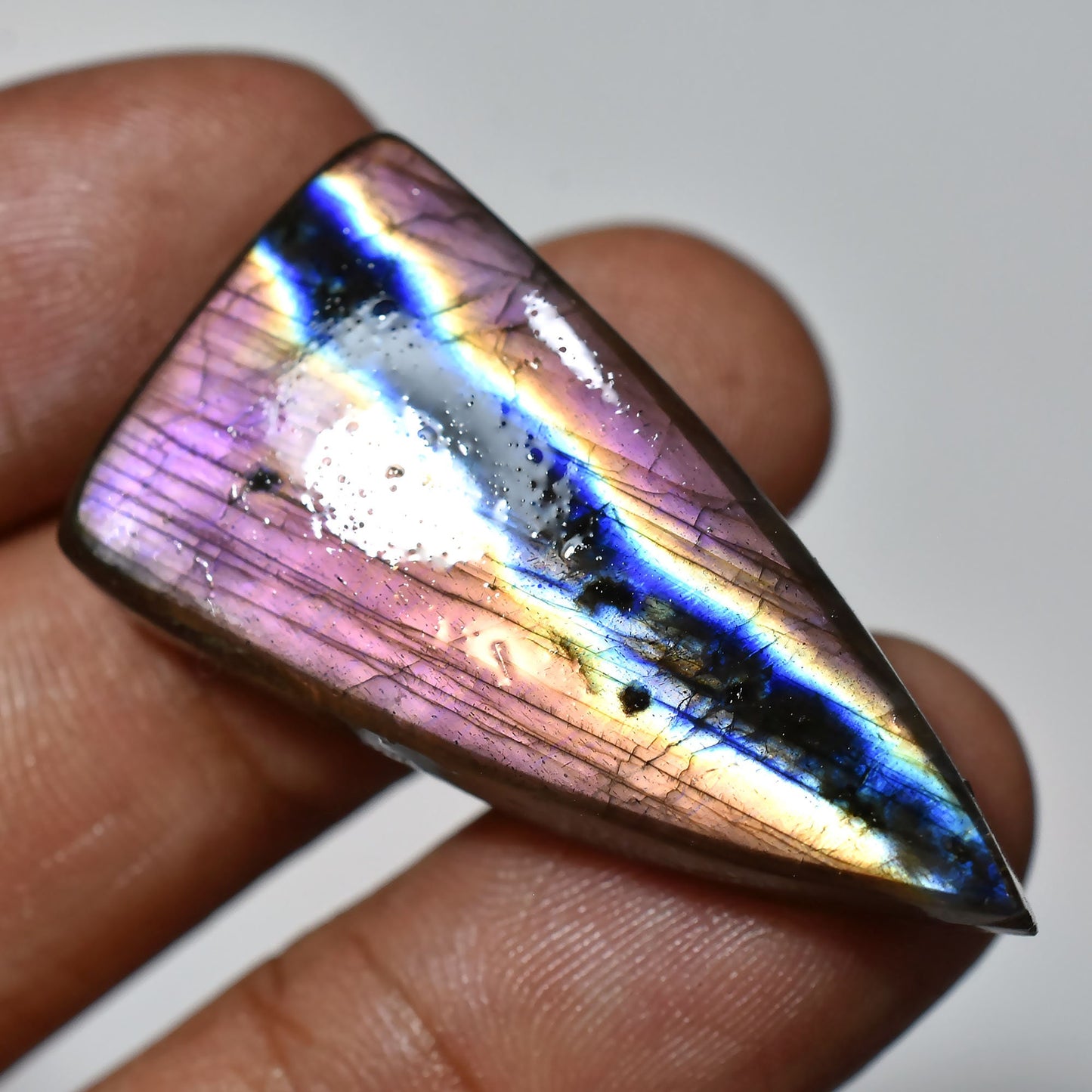 100% Natural Purple Fire Labradorite Cabochon – Round, Heart & Pear Shaped Smooth Stone