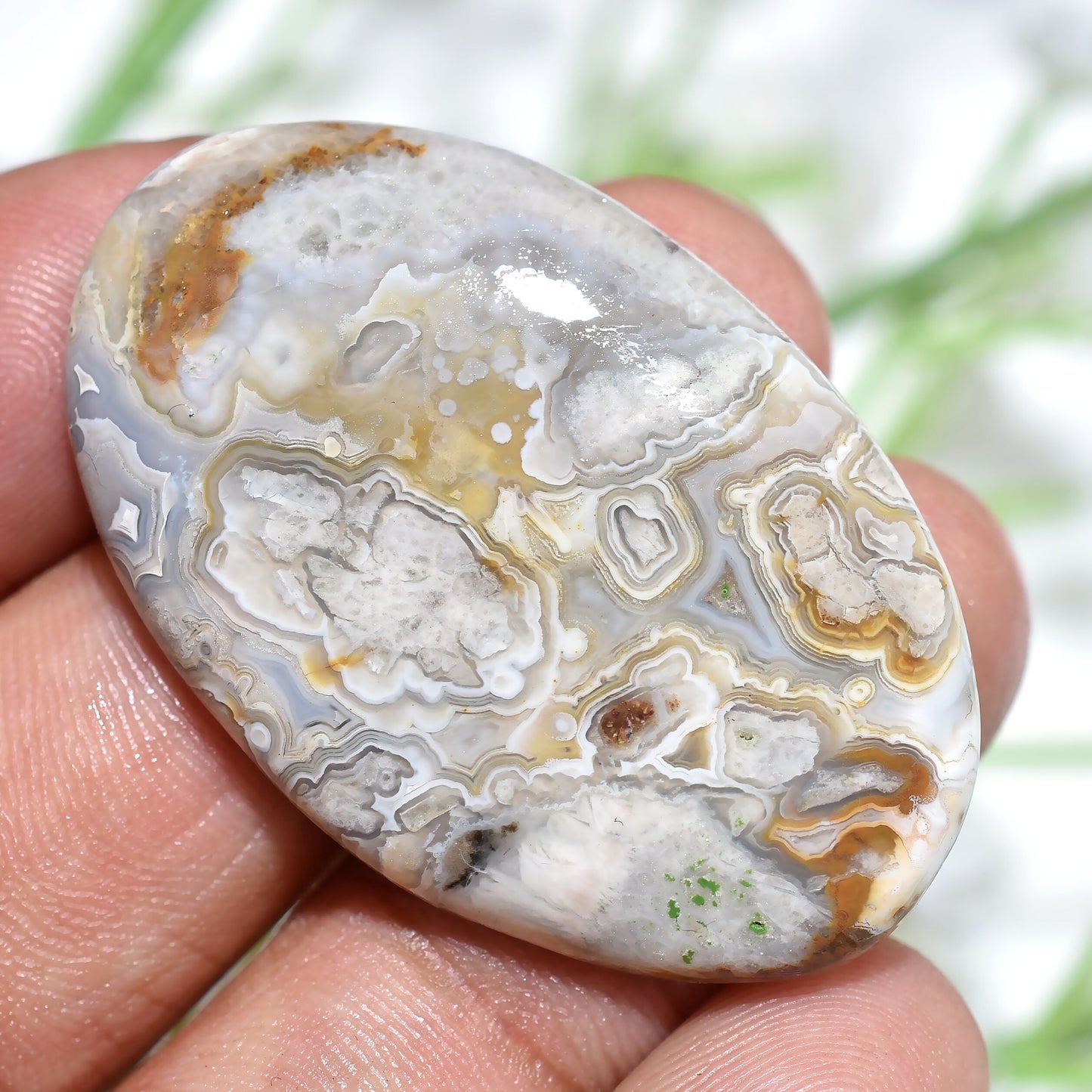 Crazy Lace Agate Cabochon - Premium Oval-Shaped Hand Polished Loose Stone